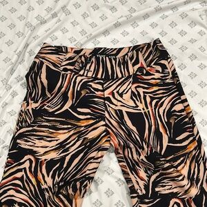 Tiger mist - button front flare zebra pants